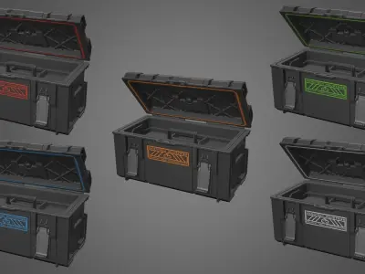 Toolbox tool case Low-poly 3D model