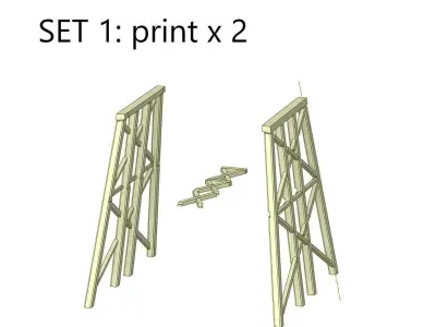 Temporary road bridge 1-87 FDM 3D print model