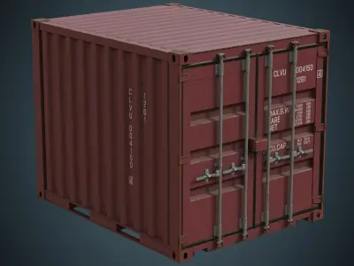 Cargo Container 5B Low-poly 3D model