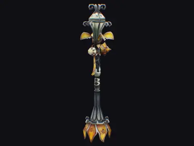 Magic Wand Rod Stick Fairy Staff Scepter Inventory Item Low-poly 3D model buy