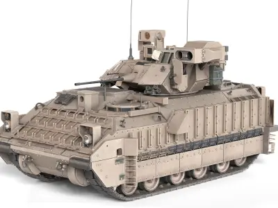 M2A3 Bradley Infantry Fighting Vehicle Low-poly 3D model