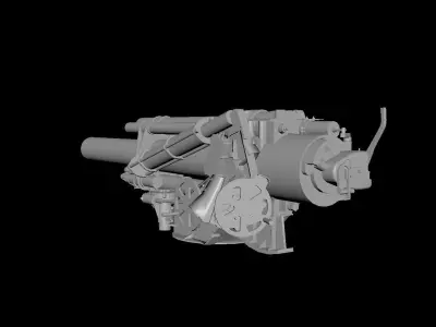 M41 HMC Turret Low-poly 3D model