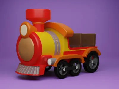 Train Cartoon 3D model