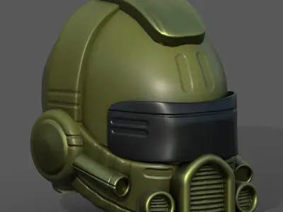Helmet scifi military combat 3d  Low-poly 3D model shop
