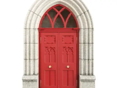 Entrance classic door 121 3D model