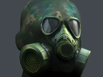 Helmet 3d model military combat Military Low-poly Low-poly 3D model 17