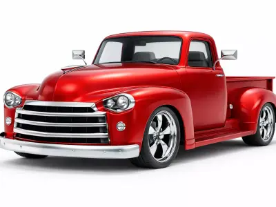 1950 Early Vintage Pickup Truck Antique Classic Vehicle 3D model