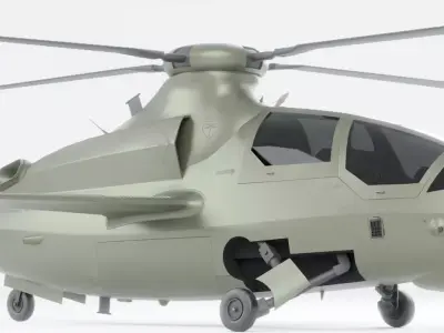 Bell 360 Invictus Low-poly 3D model