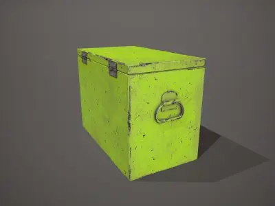 Green Tool Chest Low-poly 3D model