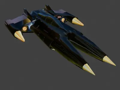 Space Fighter 38  Free low-poly 3D model