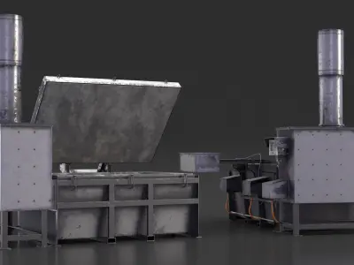  Cremation Oven for Animal Incineration Rigged 
