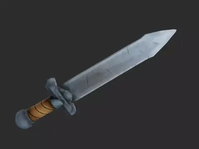 Stylized Lowpoly Fantasy Sword 1 Low-poly 3D model