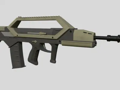 Low Poly Assault Rifle Low-poly 3D model