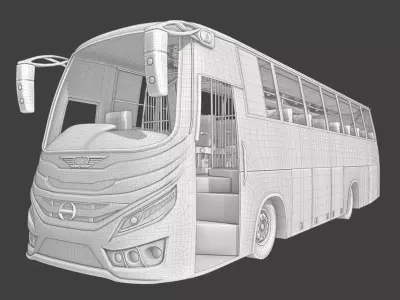 Hino 8j bus 3D model