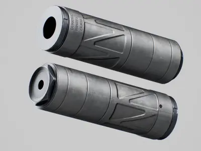 Energetic Armament Vox K2 Suppressor Low-poly 3D model
