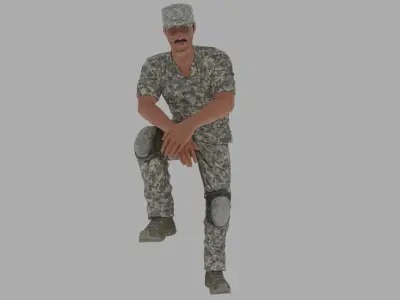 Rigged Soldier 3 3D model