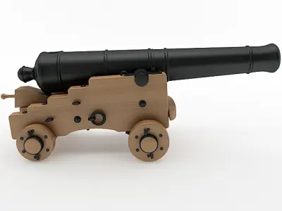 24 Pounder Naval Cannon 3D model