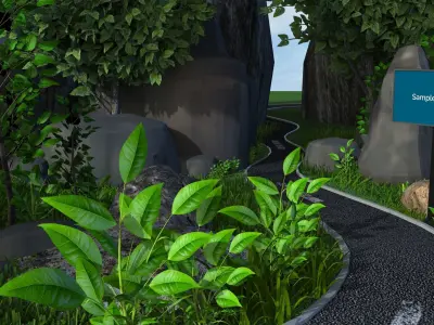 Environment   Street Road Billboard  3D model