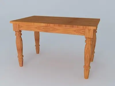 Old wooden table Free 3D model