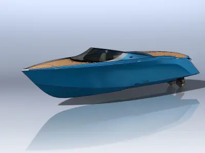 Aston Martin AM37 powerboat 3D model