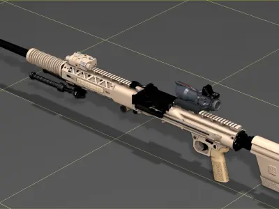 Ohio ordinance Works REAPR Low-poly 3D model