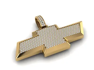 chevrolet logo pendant 3D print model