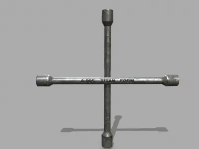   Lug Wrench Low-poly 3D model purchase
