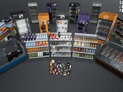 Survival Bundle Package Low-poly 3D model