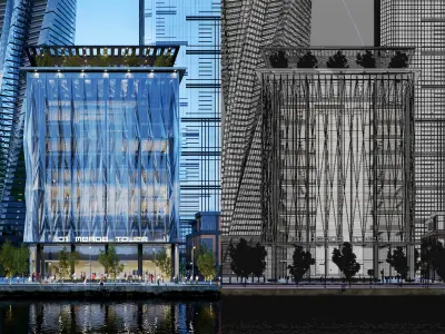 VRay - C4D Scene Files - 101 MEADE TOWER Exterior  3D model