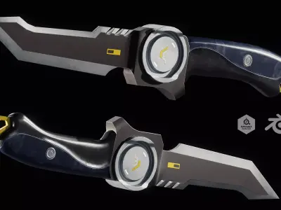 Task Force Valorant knife Low-poly 3D model