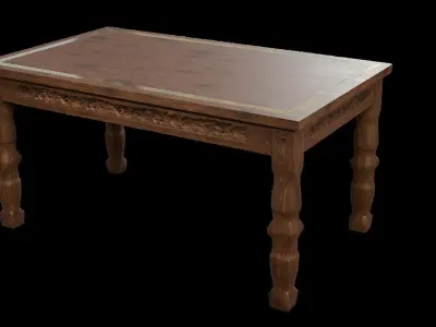 Vintage Table Low-poly 3D model buy