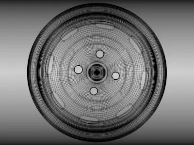 11 car rim pack 3D model