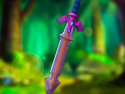 Stylized Ruppe Sword Low-poly 3D model