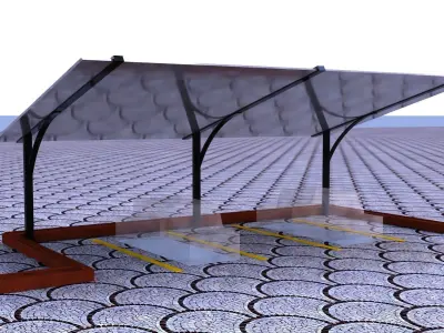 Car Parking Area Model Low-poly 3D model