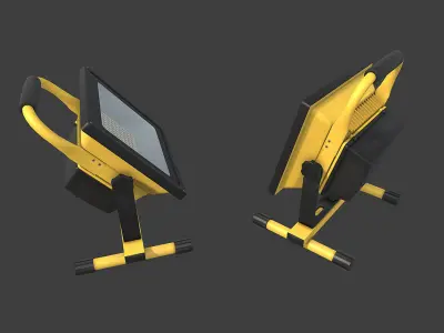 LED Work Light Low-poly 3D model