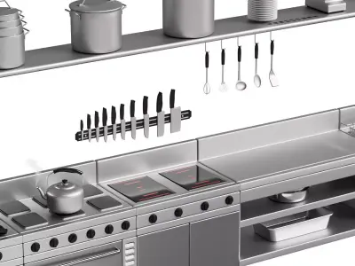 A set of equipment for cafes and restaurants 01 3D model