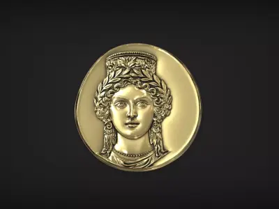 Abydos Ancient Stater Coin Antique Greek Replica  3D print model