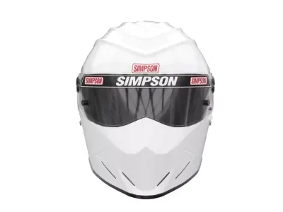 Simpson Racing SA2020 Diamondback white helmet Low-poly 3D model