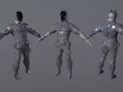 Character Batman Arkham Knight High poly 3D model