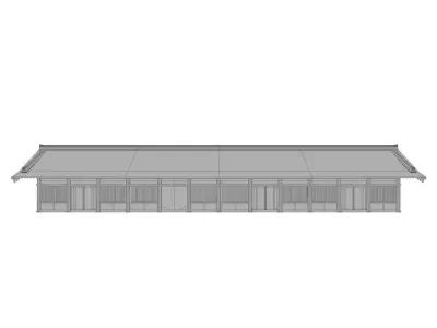 Asian Building Low-poly 3D model