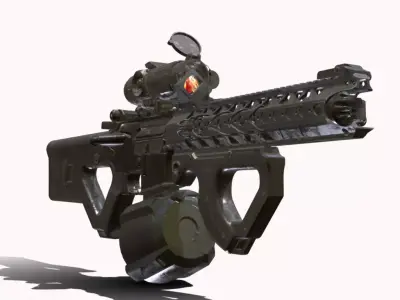 M4A1 SPACE TROPER Low-poly 3D model