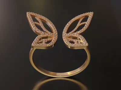 Butterfly Ring 3D print model