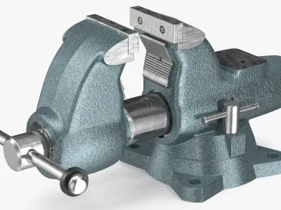 Wilton Pipe and Bench Vise Rigged 3D model