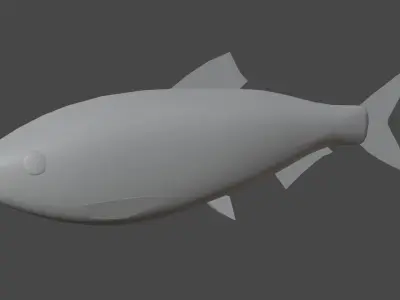 tulka fish Low-poly 3D model