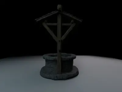 Detailed Medieval Well Free low-poly 3D model
