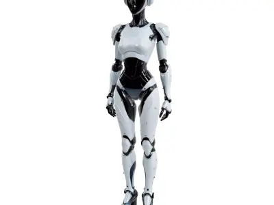 Humanoid Robot Character 6 Low-poly 3D model