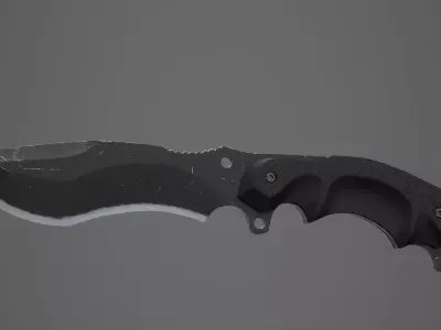 Tactical Knife Military Low-poly 3D model