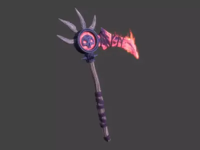 Bloodreaver Scythe Low-poly 3D model