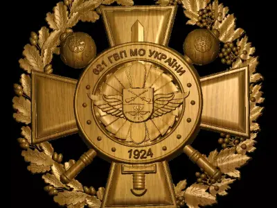 Emblem of the Military Representations of Ukraine  3D print model