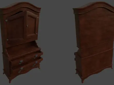 Cupboard Fancy Free low-poly 3D model